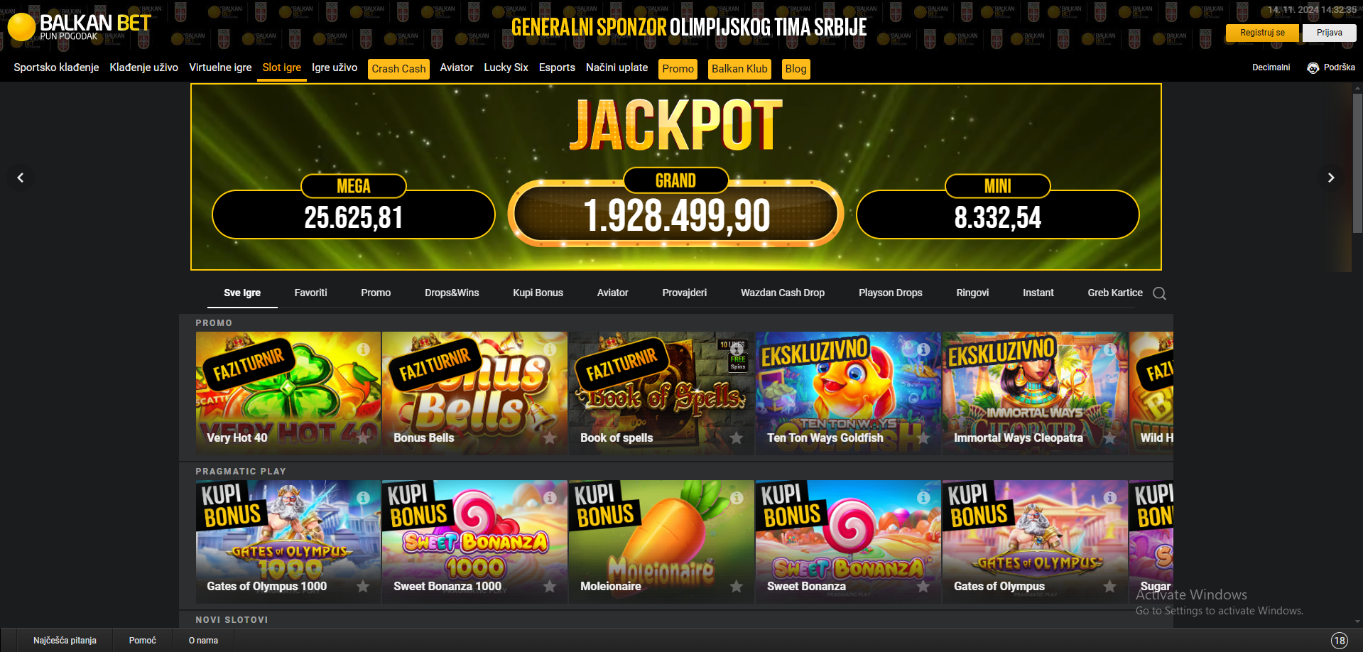 Balkan Bet slot igre