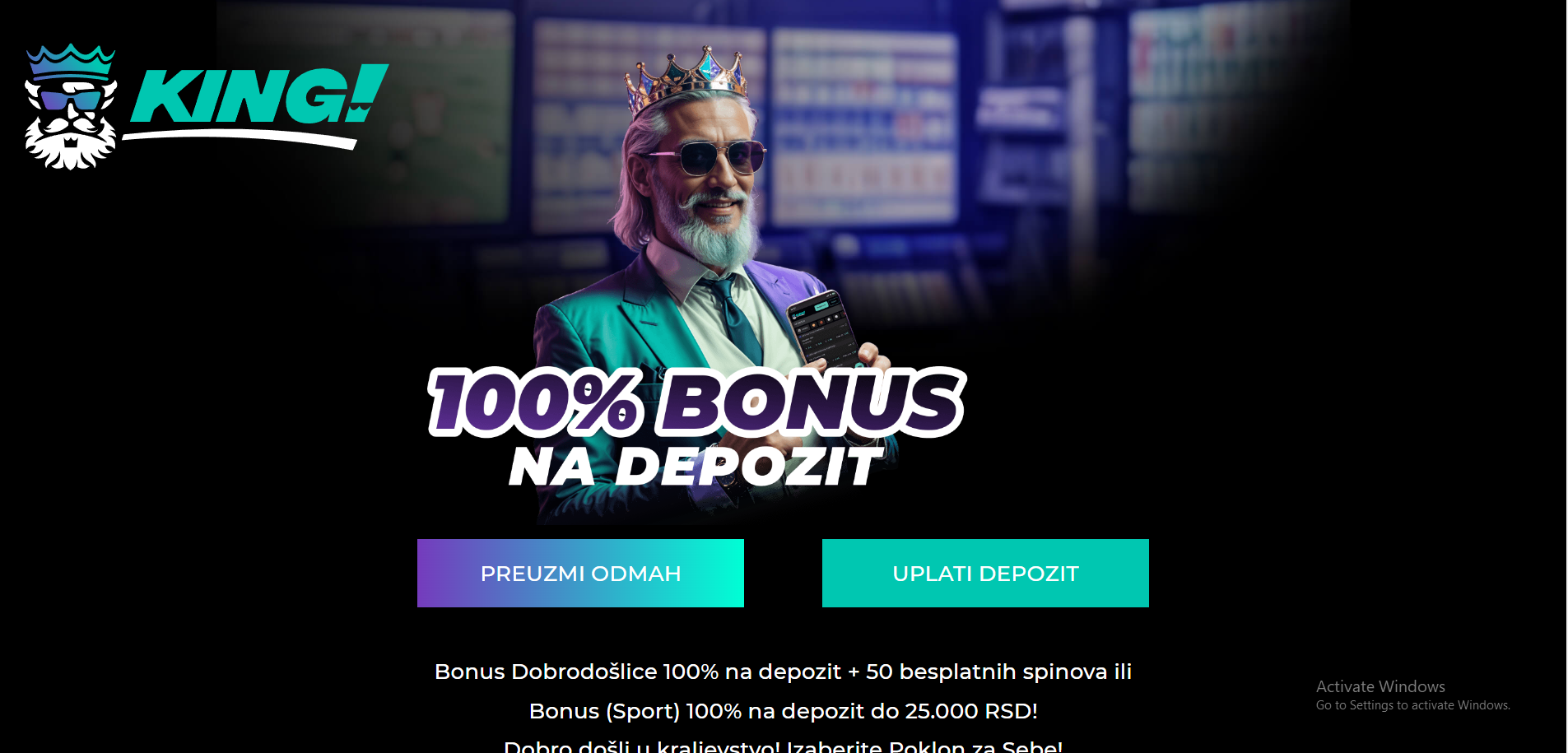 King bonus dobrodošlice