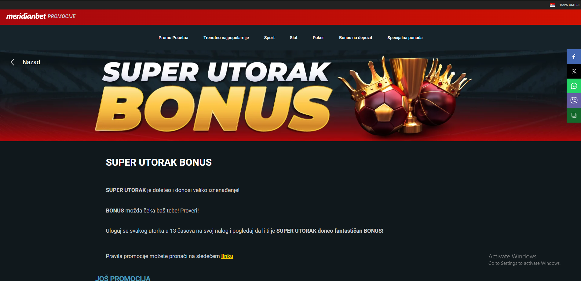 Meridianbet super utorak