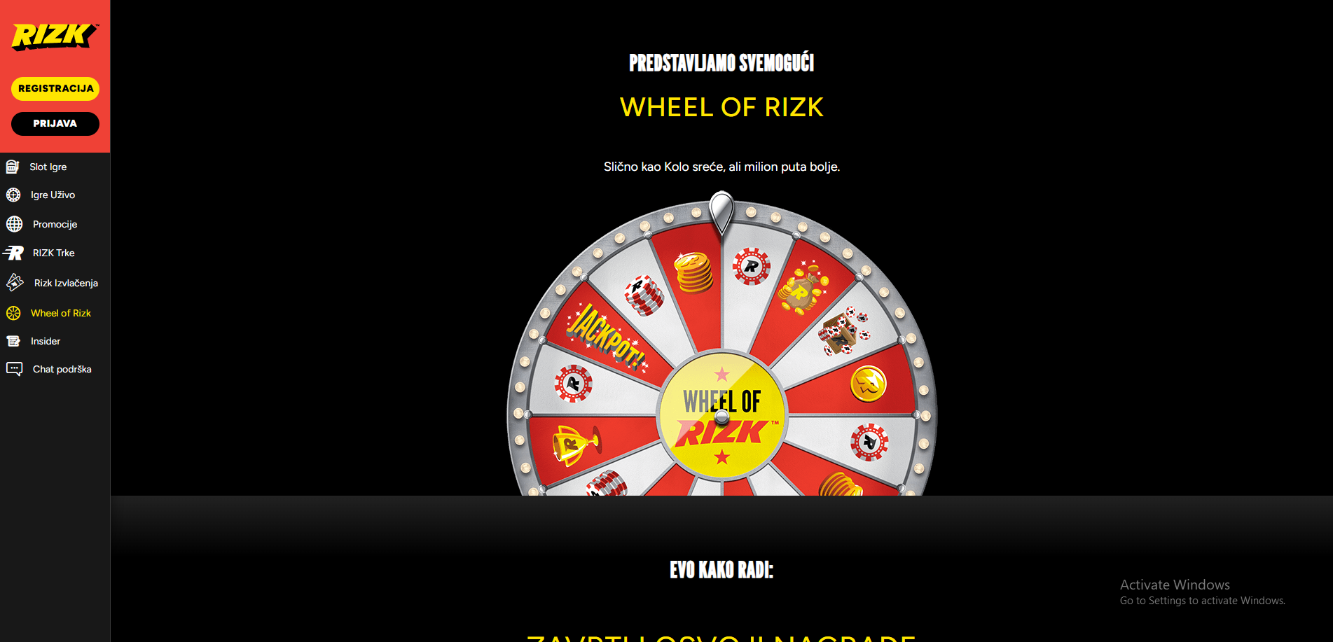 Rizk bonus Wheel of Rizk