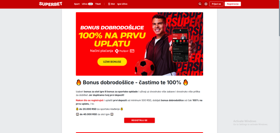 Superbet aplikacija Srbija — mobilno klađenje i tiket