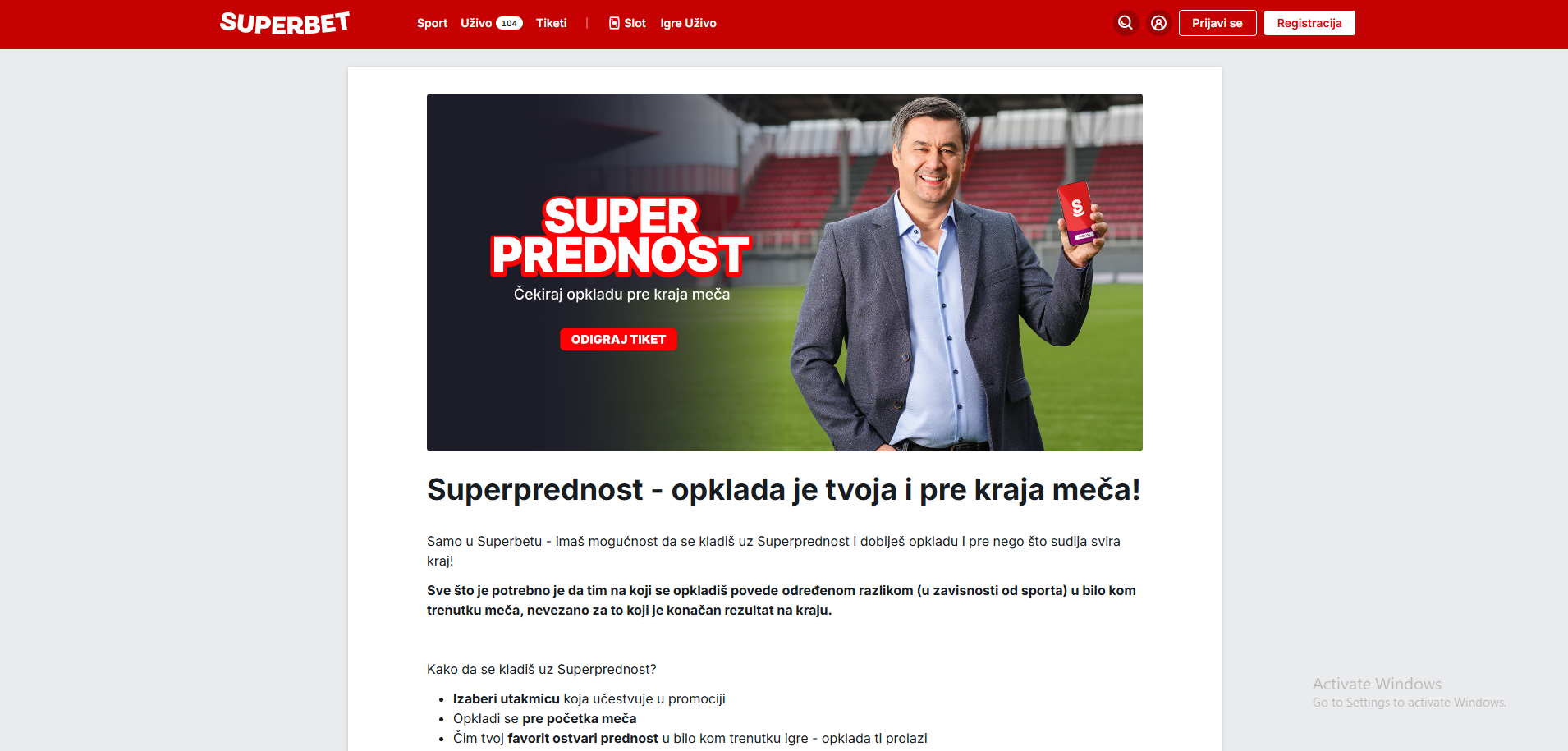 Superbet superprednost