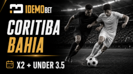 Tiket dana Coritiba – Bahia X2 i manje od 3,5 gola, Idemobet grafika