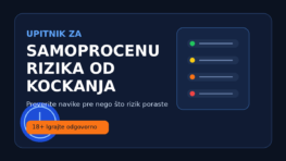 Upitnik za samoprocenu rizika od kockanja - odgovorno klađenje