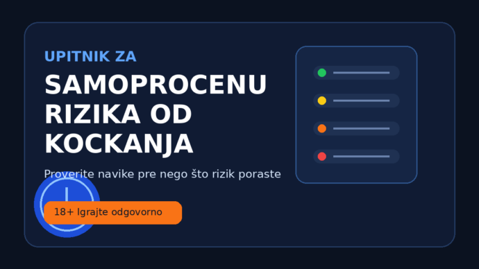 Upitnik za samoprocenu rizika od kockanja - odgovorno klađenje