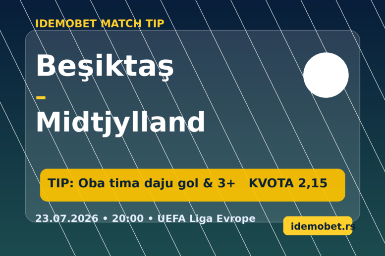 Beşiktaş – Midtjylland tipovi, savjeti i kvote