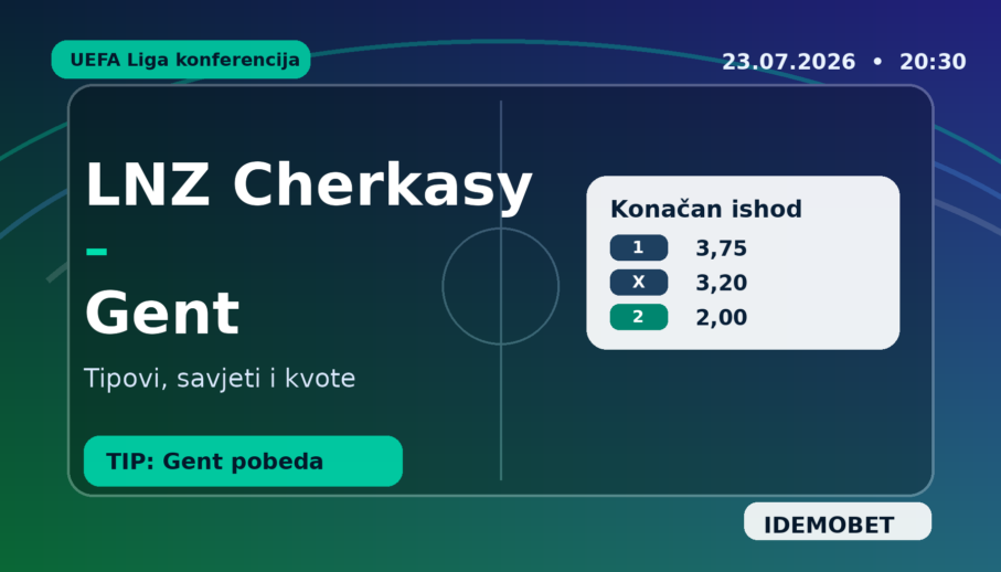 LNZ Cherkasy – Gent – IdemoBet tipovi i kvote