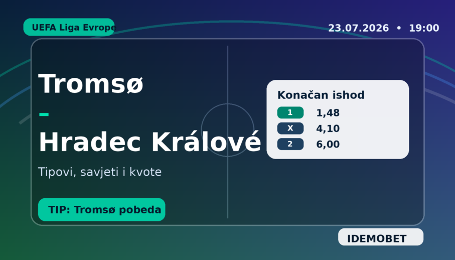 Tromsø – Hradec Králové – IdemoBet tipovi i kvote