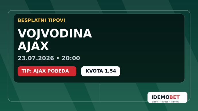 Vojvodina – Ajax – IdemoBet tipovi i kvote