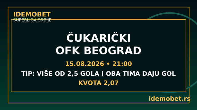 Čukarički – OFK Beograd tipovi, savjeti i kvote – IdemoBet