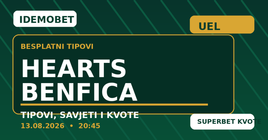 Hearts – Benfica tipovi, savjeti i kvote
