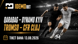 Tiket Dana Superbet: Qarabag – Dynamo Kyiv i Tromso – CFR Cluj 13.08.2026