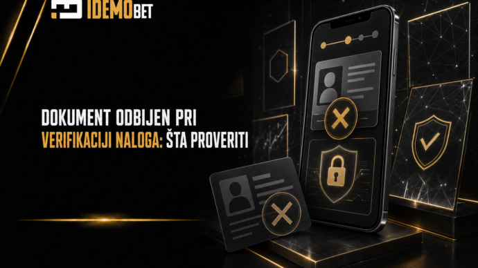 Dokument odbijen pri verifikaciji naloga u online kladionici