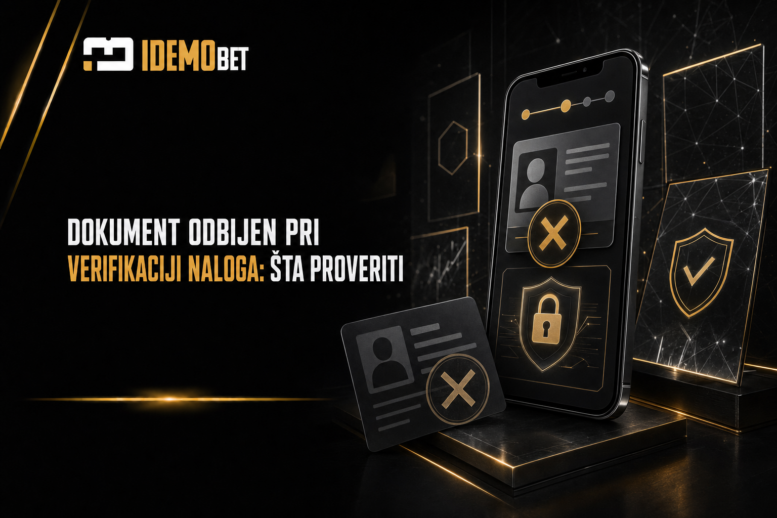 Dokument odbijen pri verifikaciji naloga u online kladionici